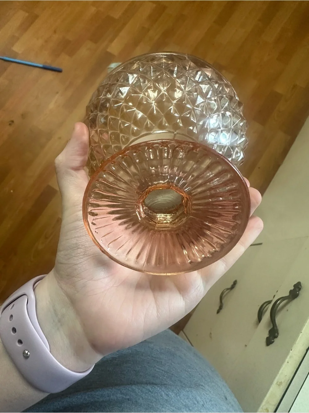 Bridgerton pink glass cup